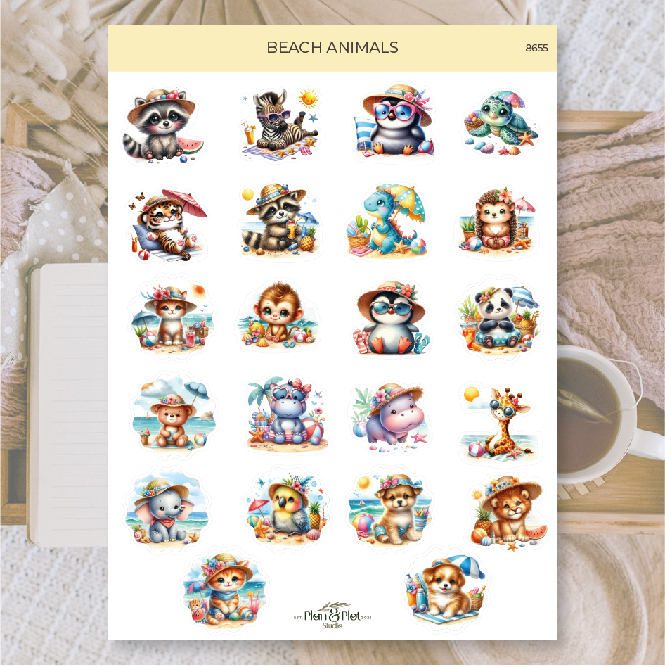 8655 Beach animals