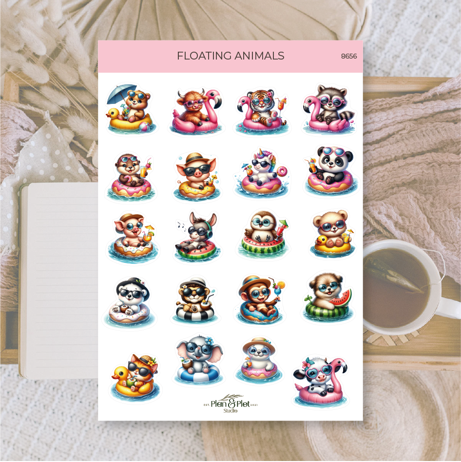 8656 Floating animals