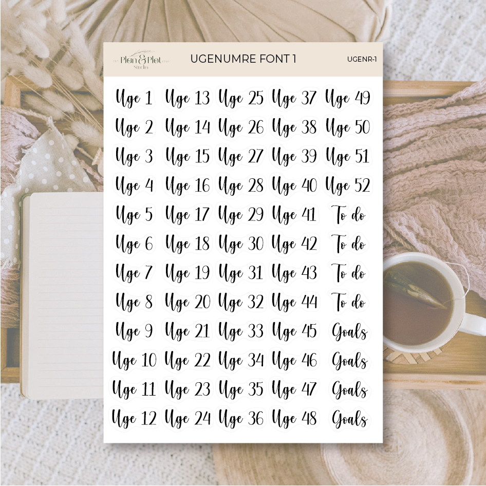 UGENR-1 Ugenumre font 1